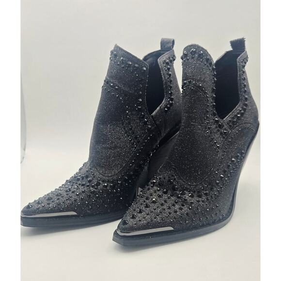 Gianni Bini Bree's Rhinestone Metallic Western Booties US Size 7.5 Ladies - Picture 4 of 15